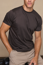 Premium Cotton T-Shirt - Brown 1