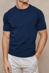 Midnight Blue Riera Knit Crew Neck Tee