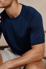 Midnight Blue Riera Knit Crew Neck Tee 3