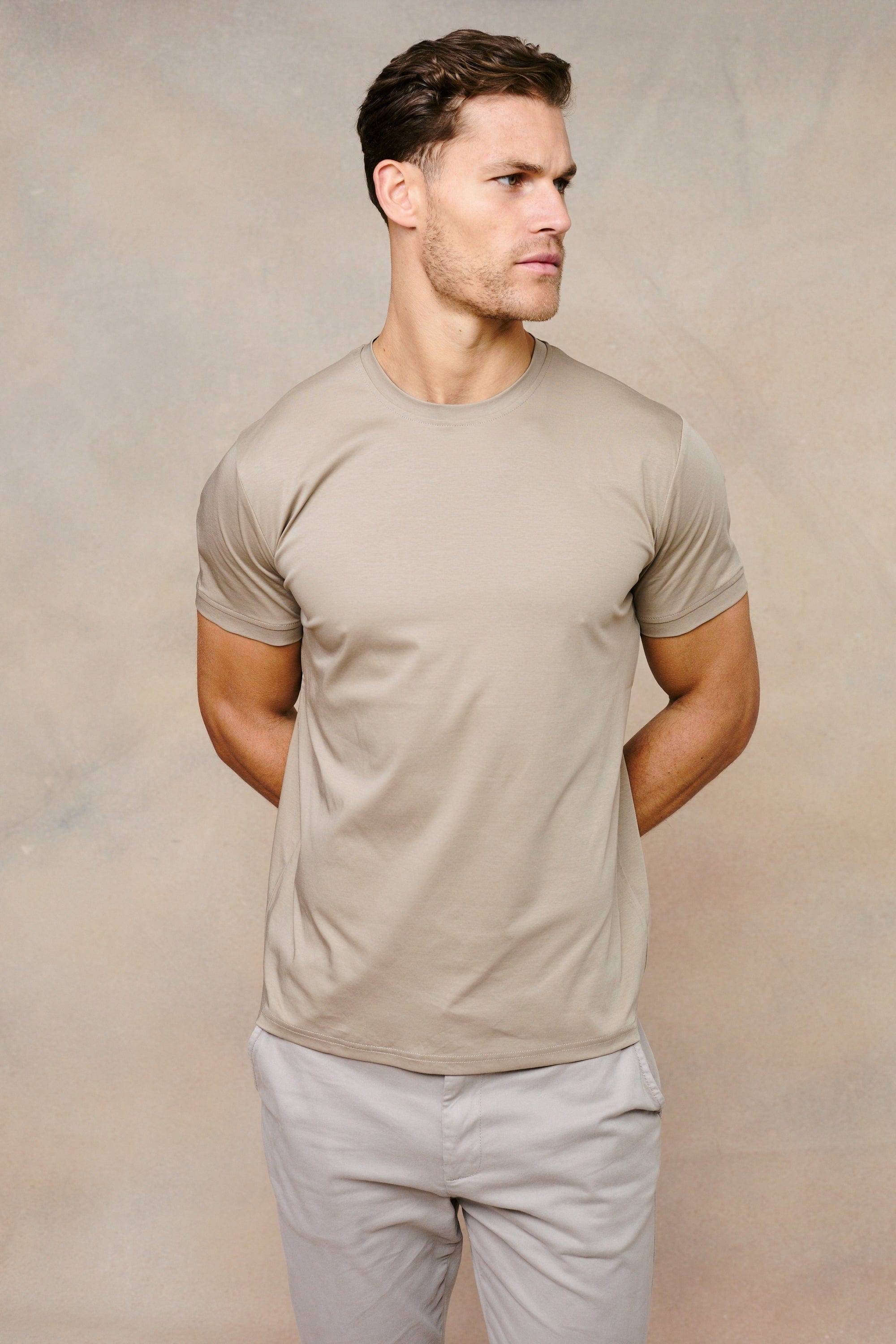 Premium Mercerized T-Shirt - Sand