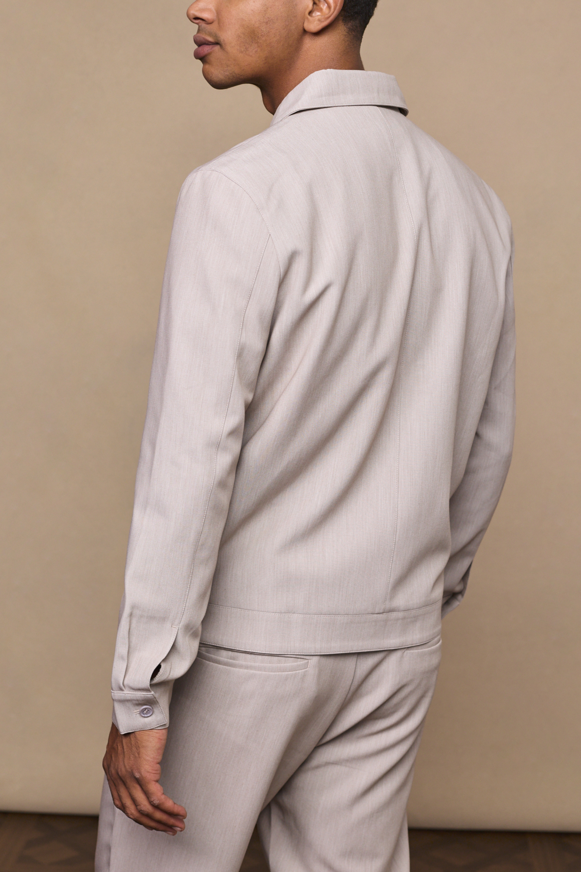 Emilio Oatmeal Marl Zip-Up Jacket