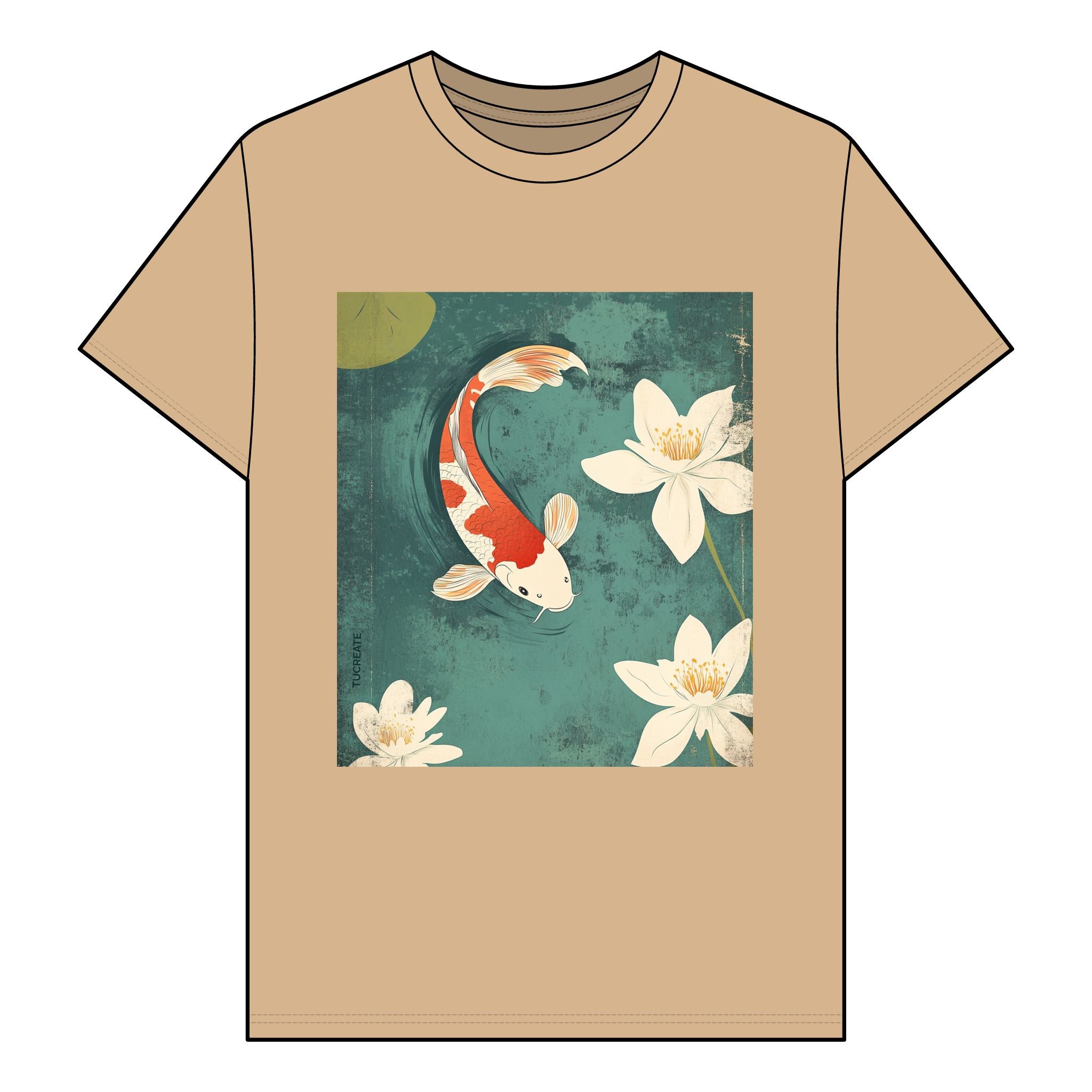 Koi Zen Organic T-Shirt Sand