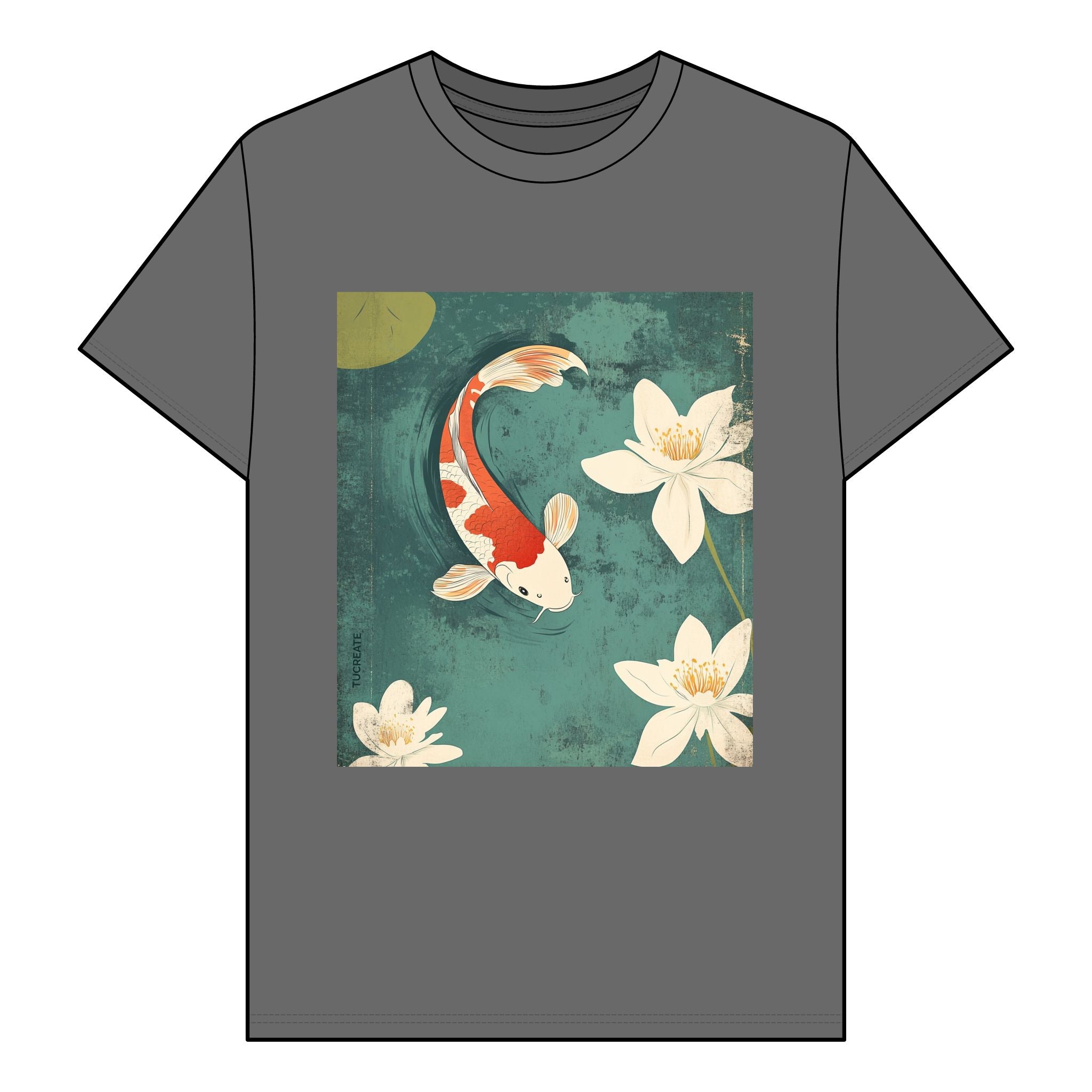 Koi Zen Organic T-Shirt Slate Gray