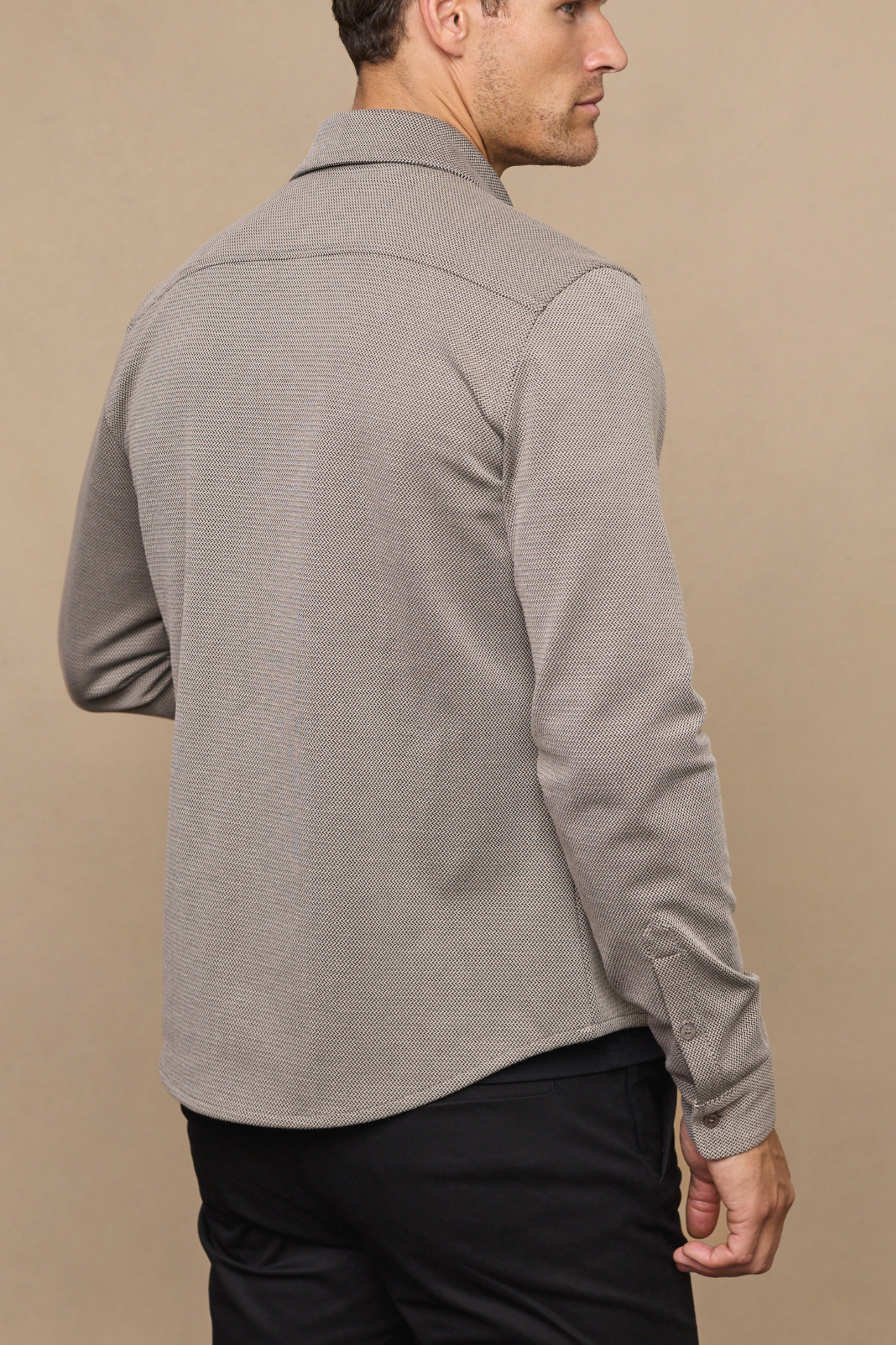 Men's Beige Overshirt