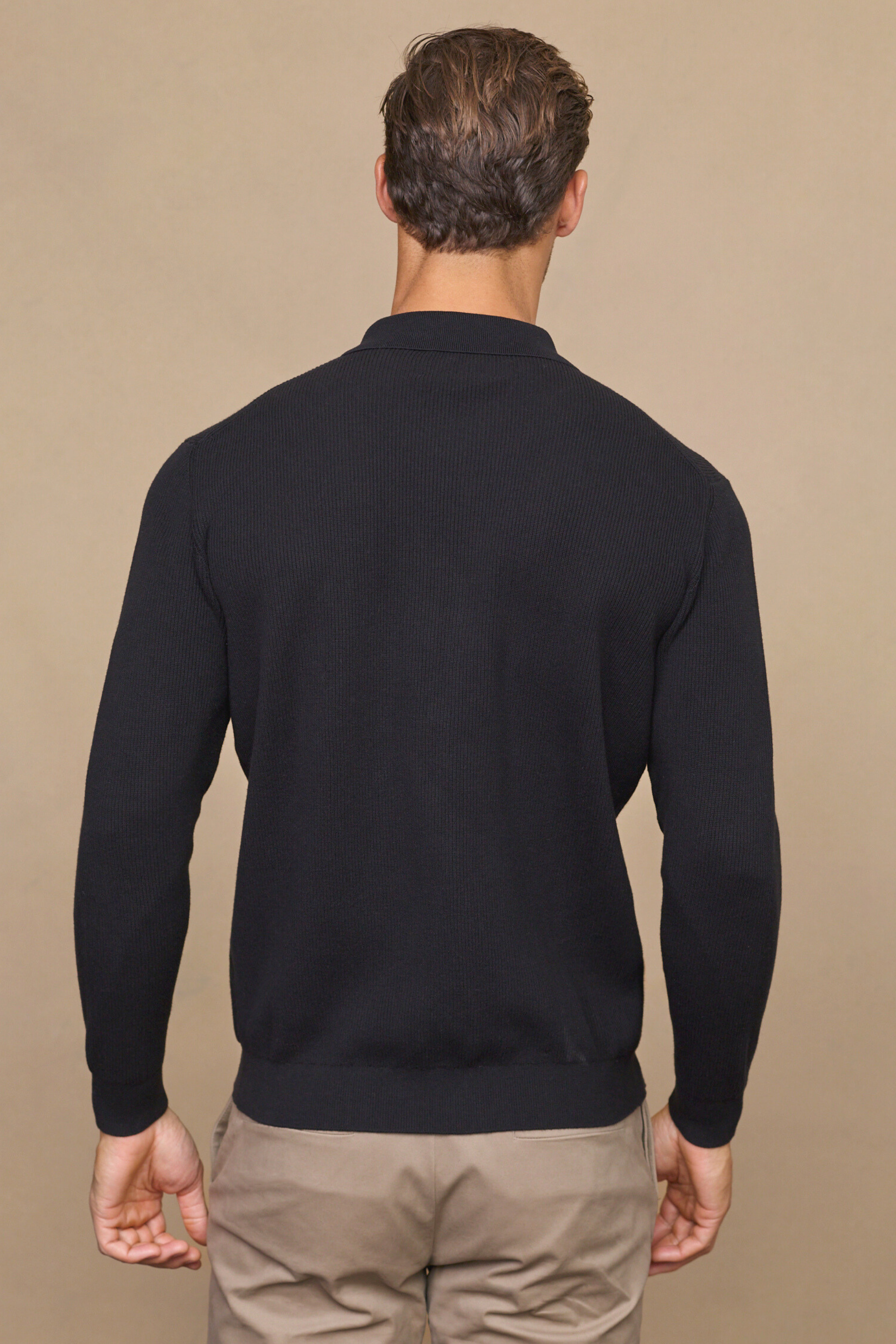 Black Elias Ribbed Pocket Cardigan