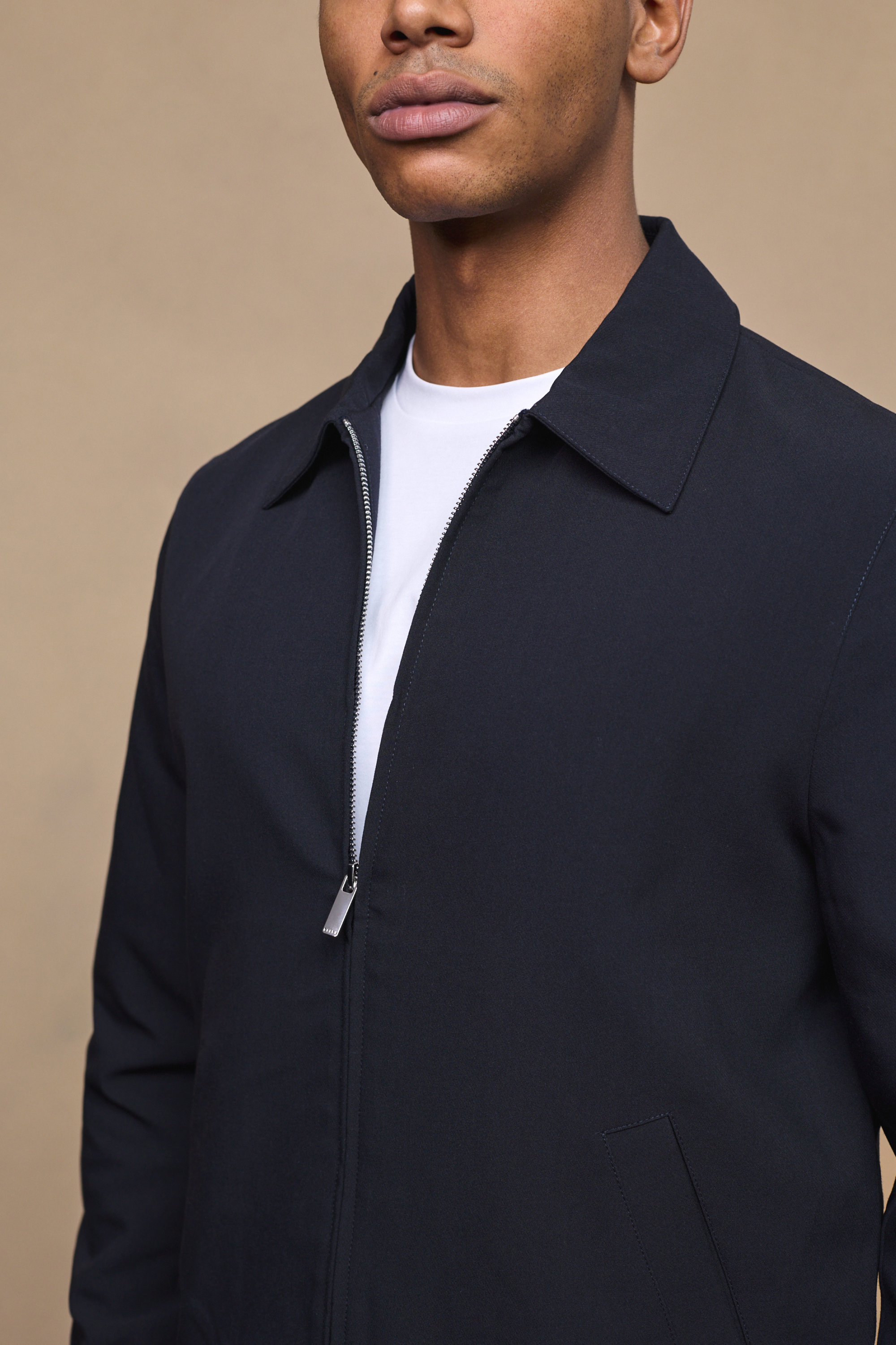 Emilio Dark Navy Zip-Up Jacket