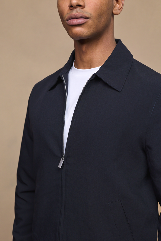 Emilio Dark Navy Zip-Up Jacket