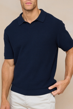 Navy Cotton Knit Polo by Rapha 1