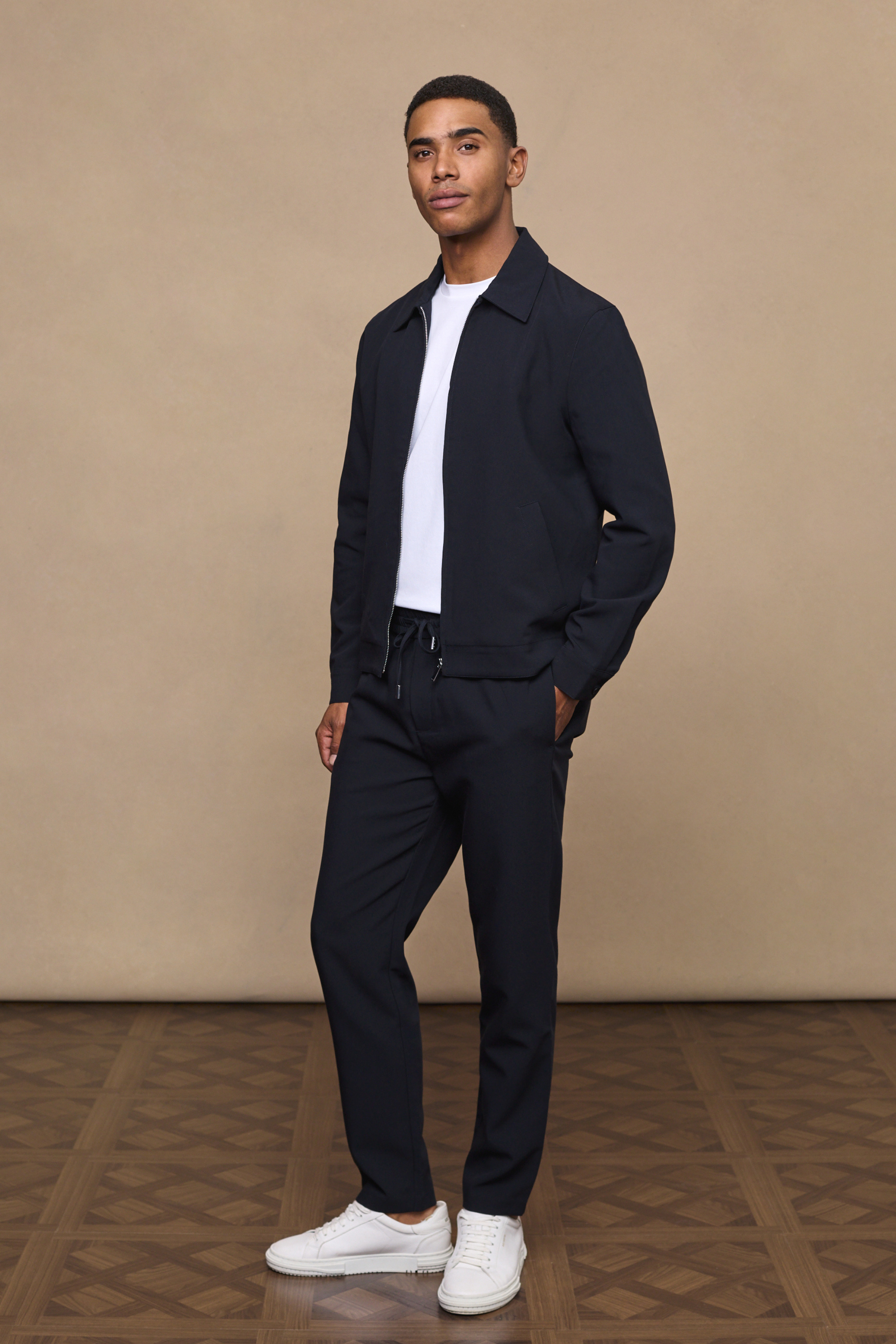 Emilio Dark Navy Zip-Up Jacket