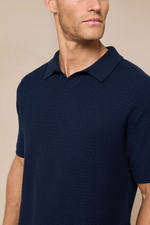 Navy Cotton Knit Polo by Rapha 4