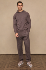 Brown Marl Rowan Knit Hoodie 7