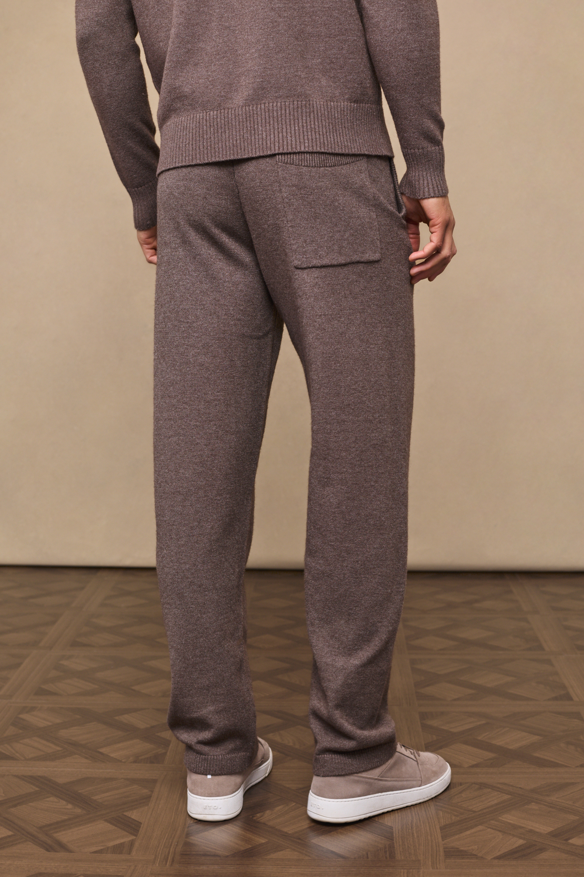 Brown Marl Rowan Knit Trousers