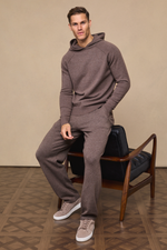 Brown Marl Rowan Knit Hoodie 2