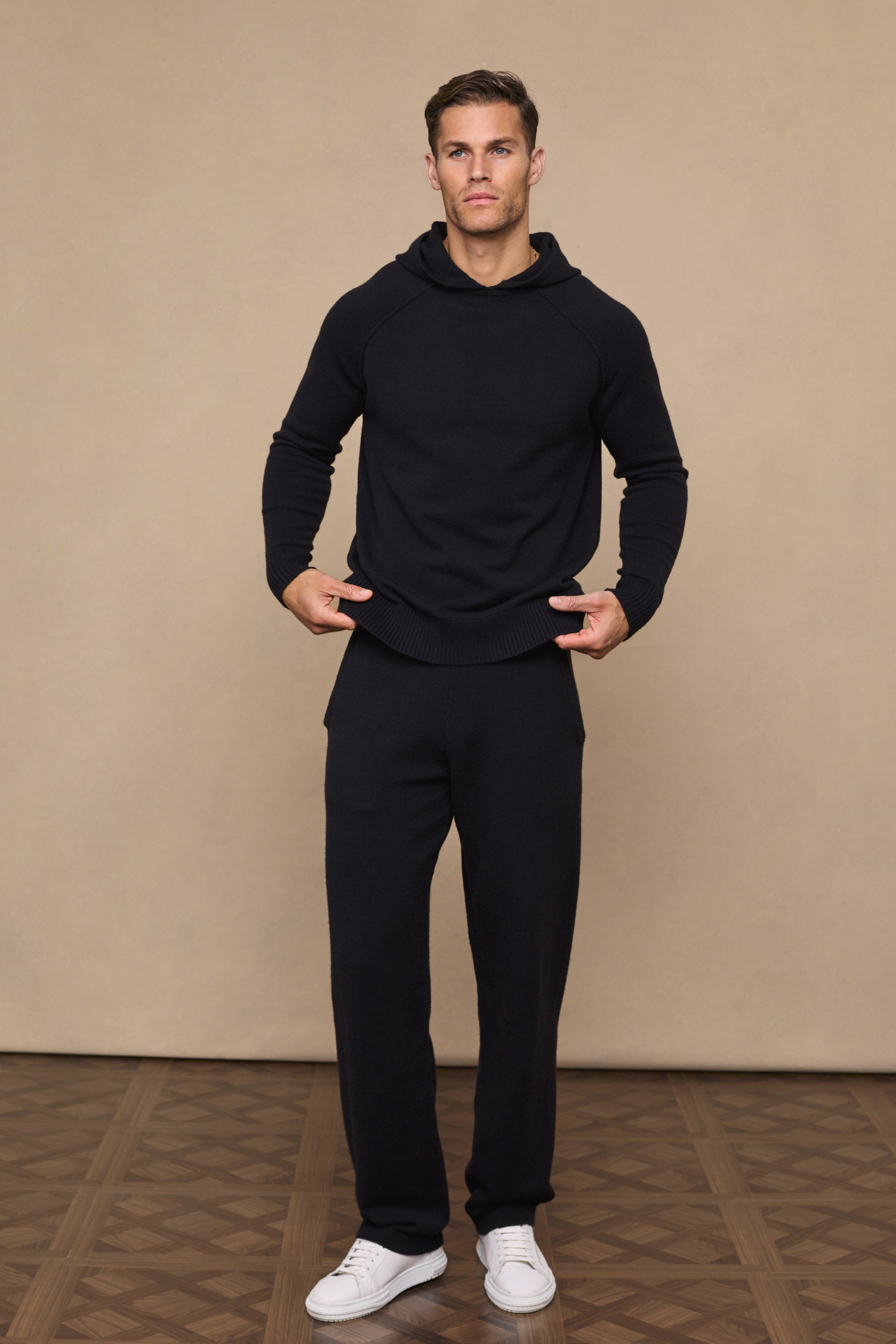 Black Rowan Knit Trousers