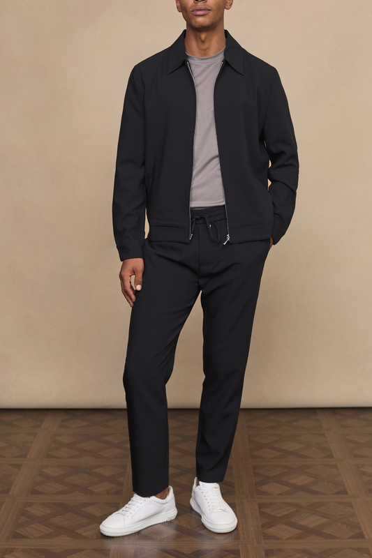 Emilio Classic Black Tapered Trousers