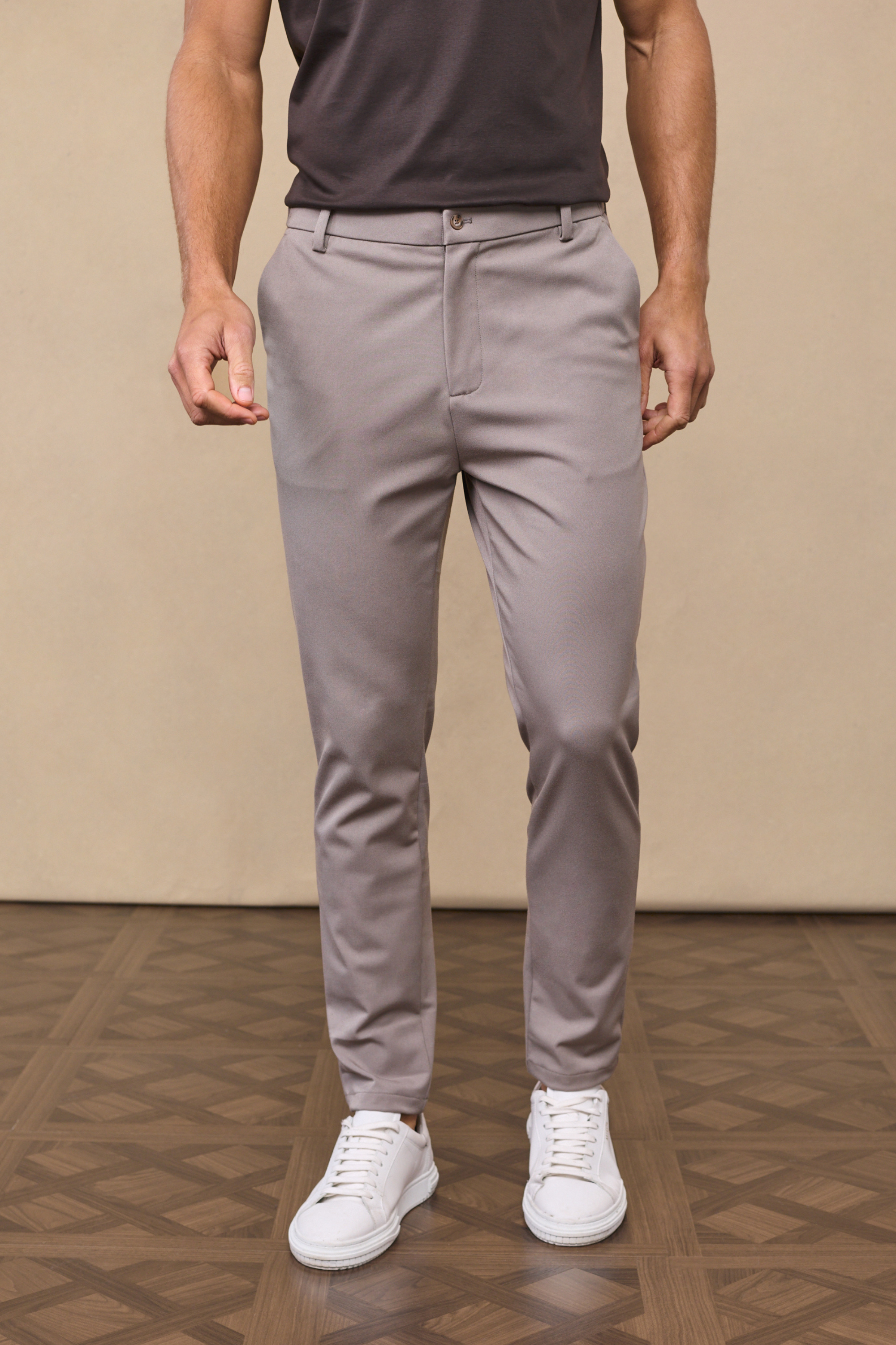 Hugo Everyday Tapered Pants - Warm Grey