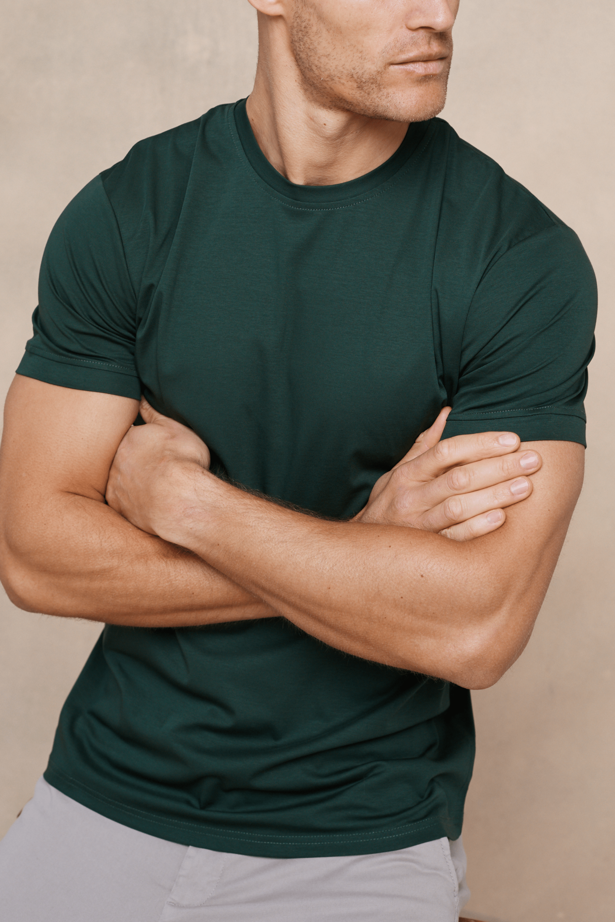 Premium Mercerized T-Shirt - Deep Green