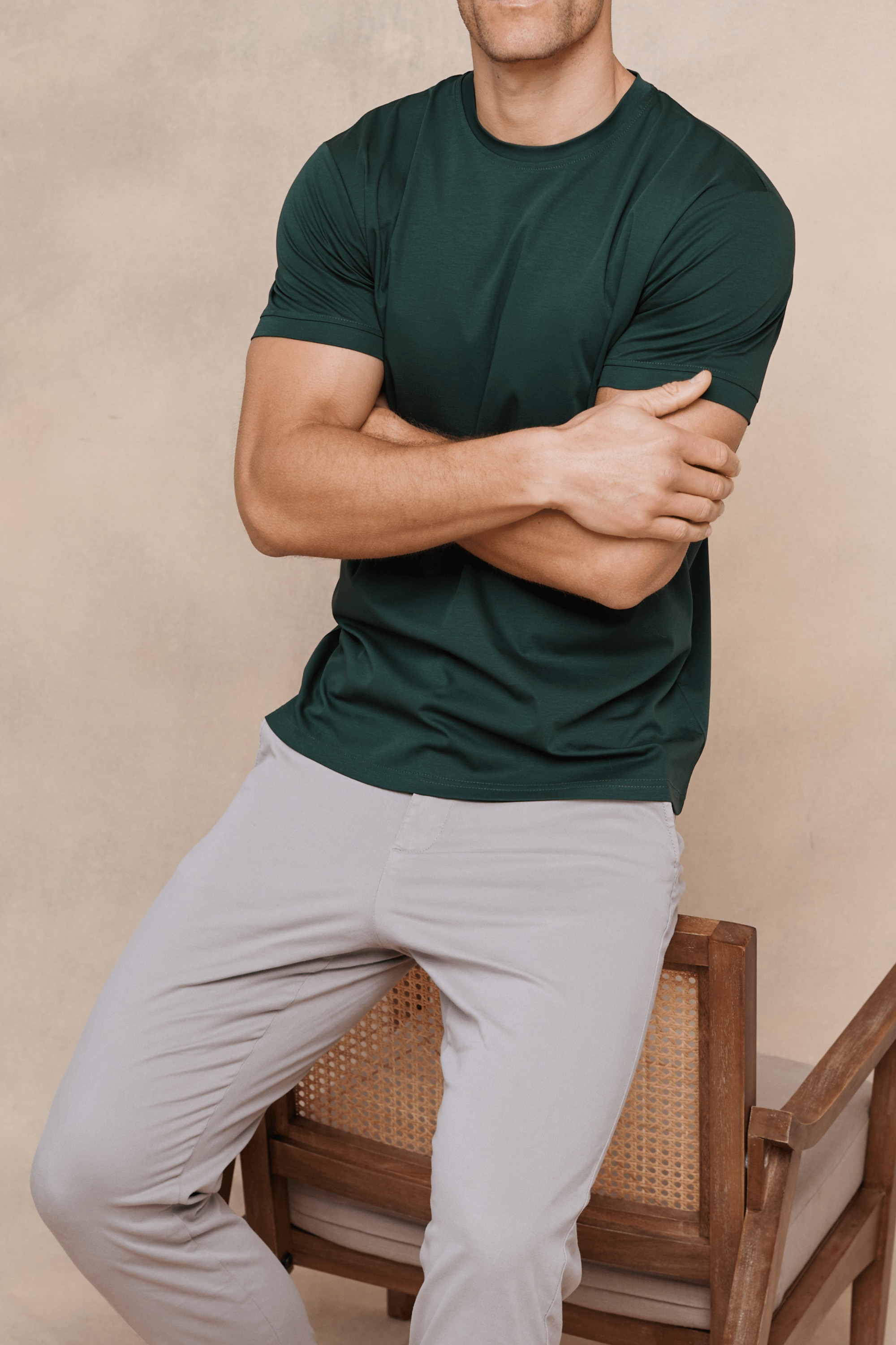 Premium Mercerized T-Shirt - Deep Green