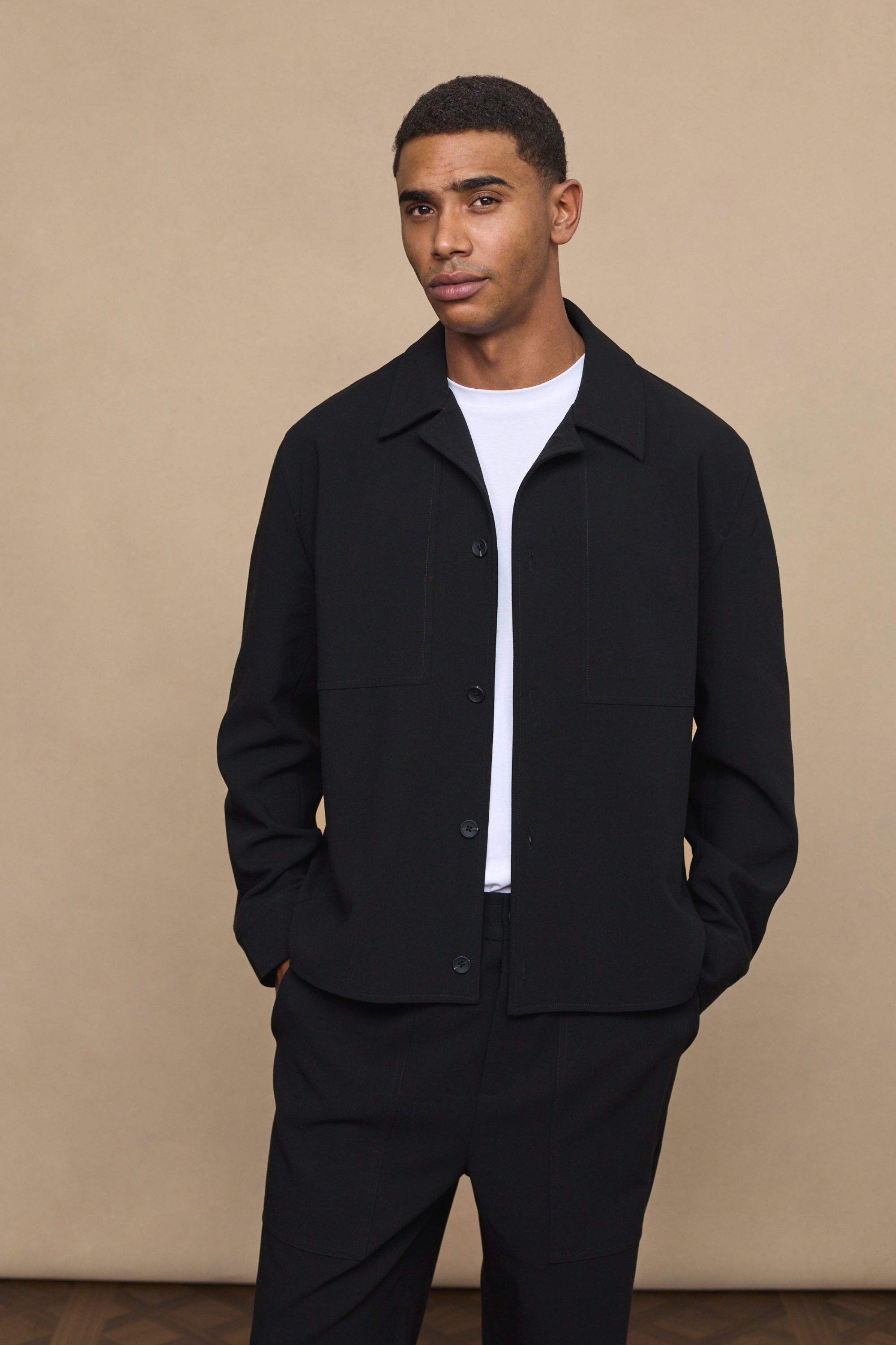 Black Julien Relaxed Panel Jacket