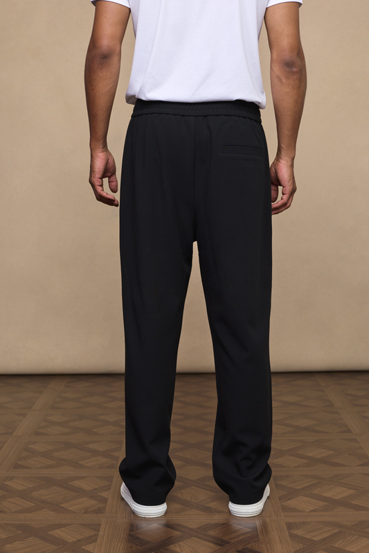 Julien Black Relaxed Panel Trousers