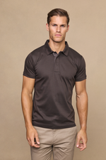 Santi Brown Mercerized Polo Shirt 2