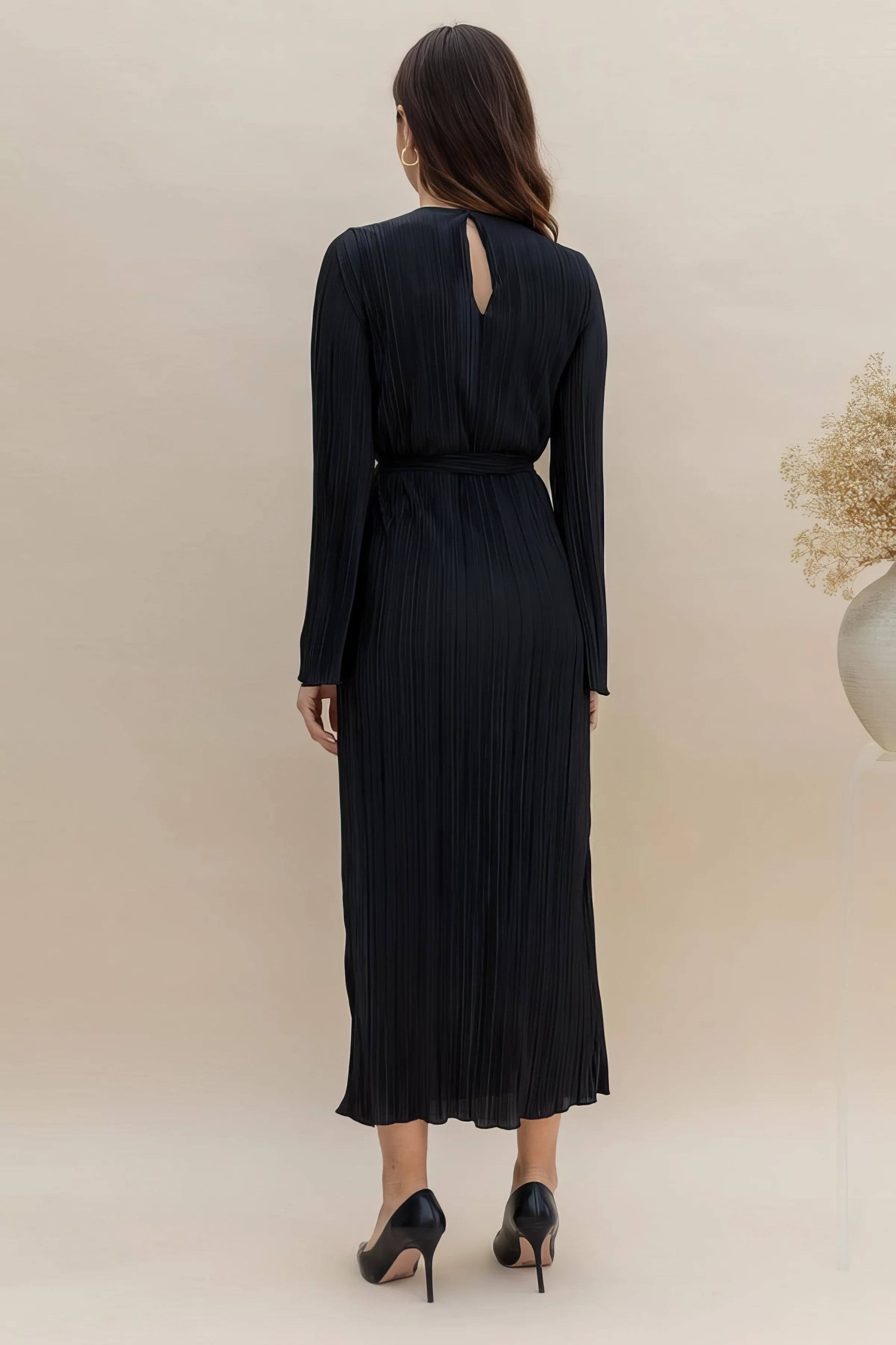 Women's Pleated Midi Dress