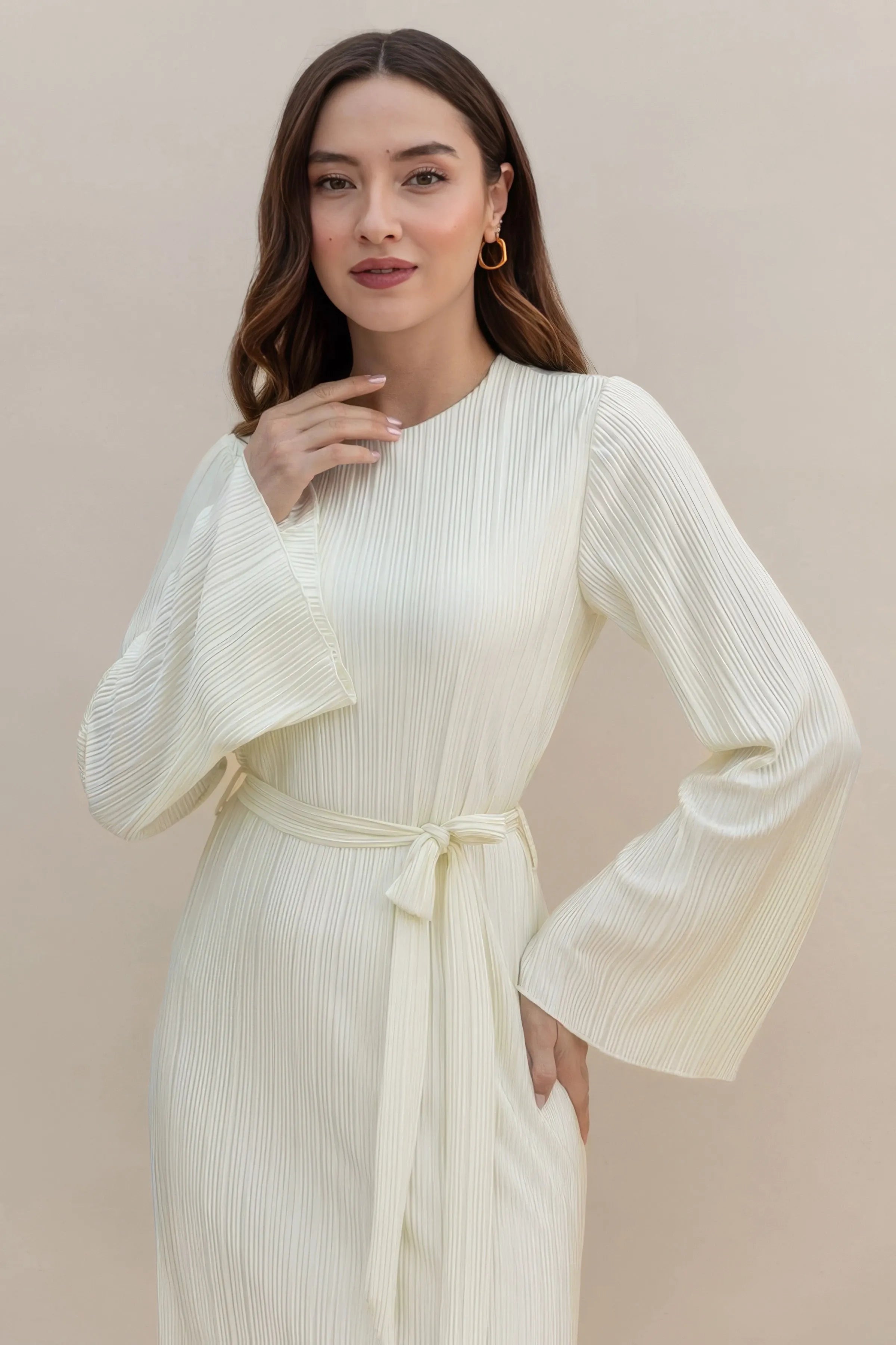 Women's Pleated Midi Dress
