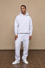 Stone Marl Axel Relaxed Panel Hoodie 2