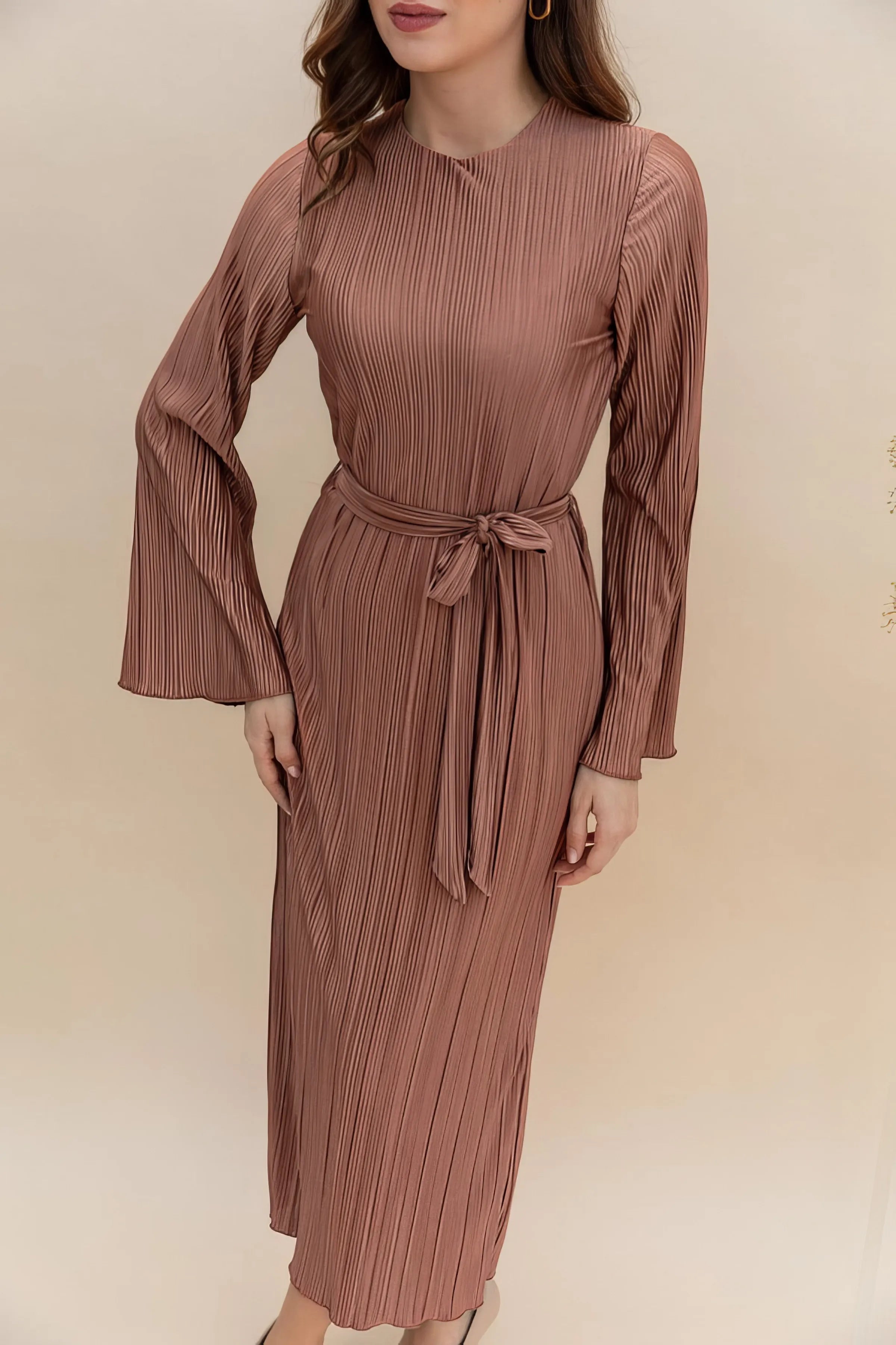 Women's Pleated Midi Dress