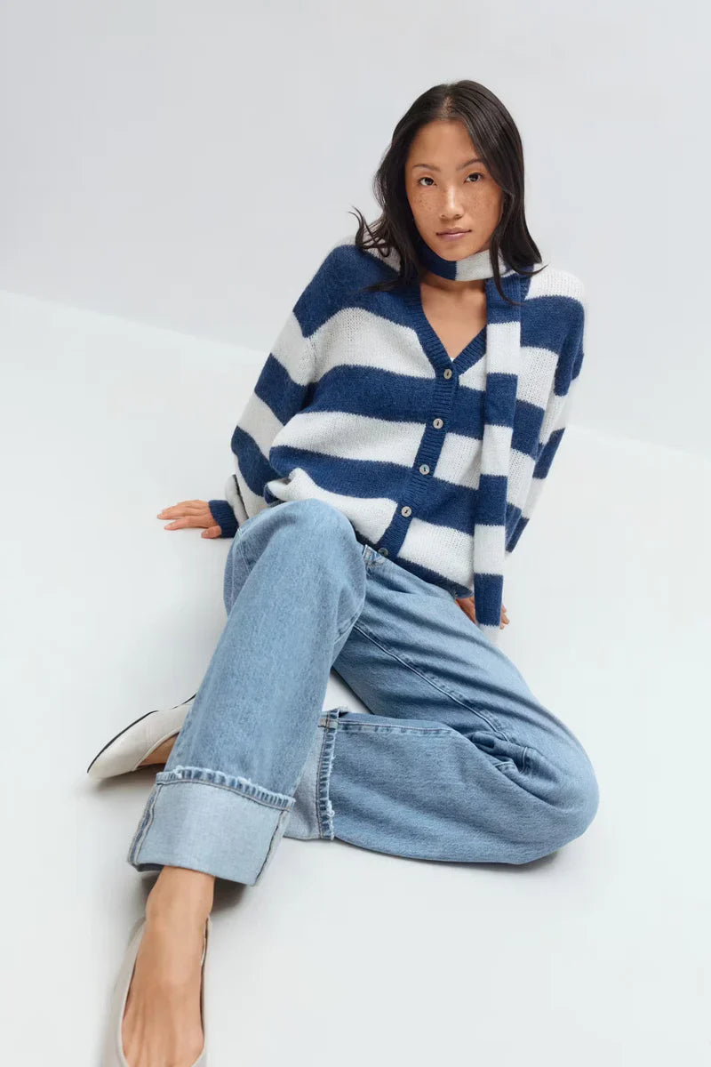 Women's Striped Cardigan — Bretonne
