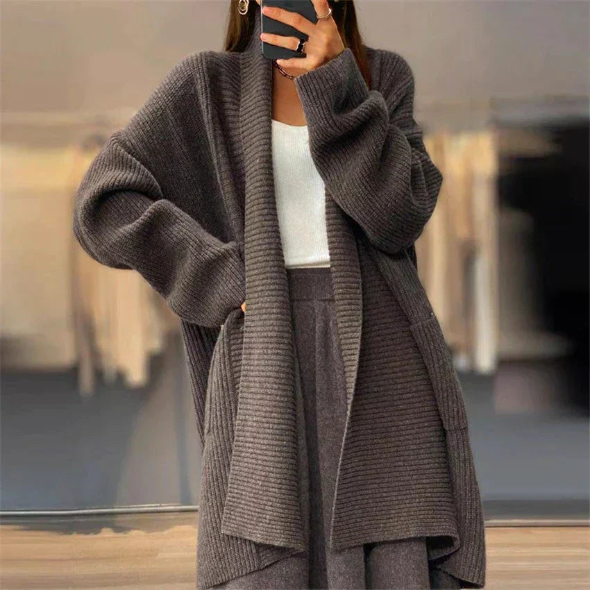 Euphemia Long Knit Cardigan - Cozy Oversized Fit