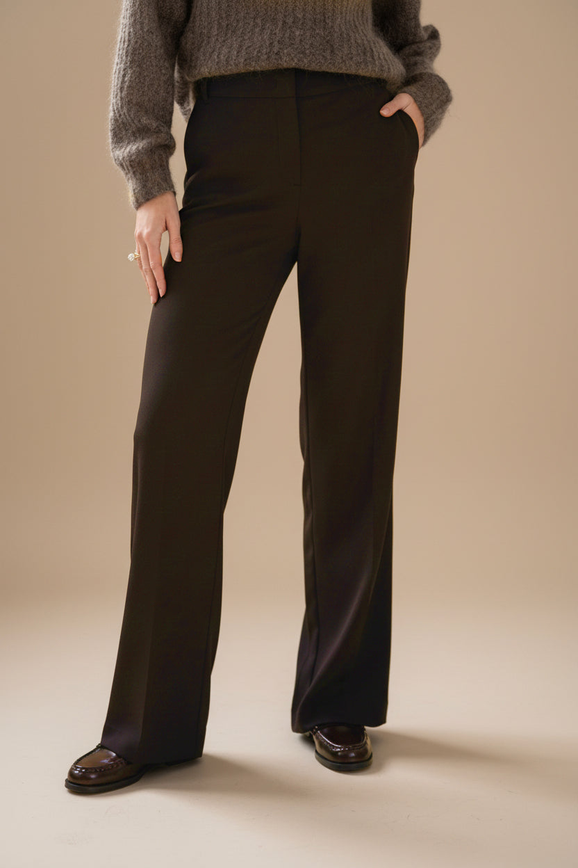 Wide Leg Trousers - Cocoa
