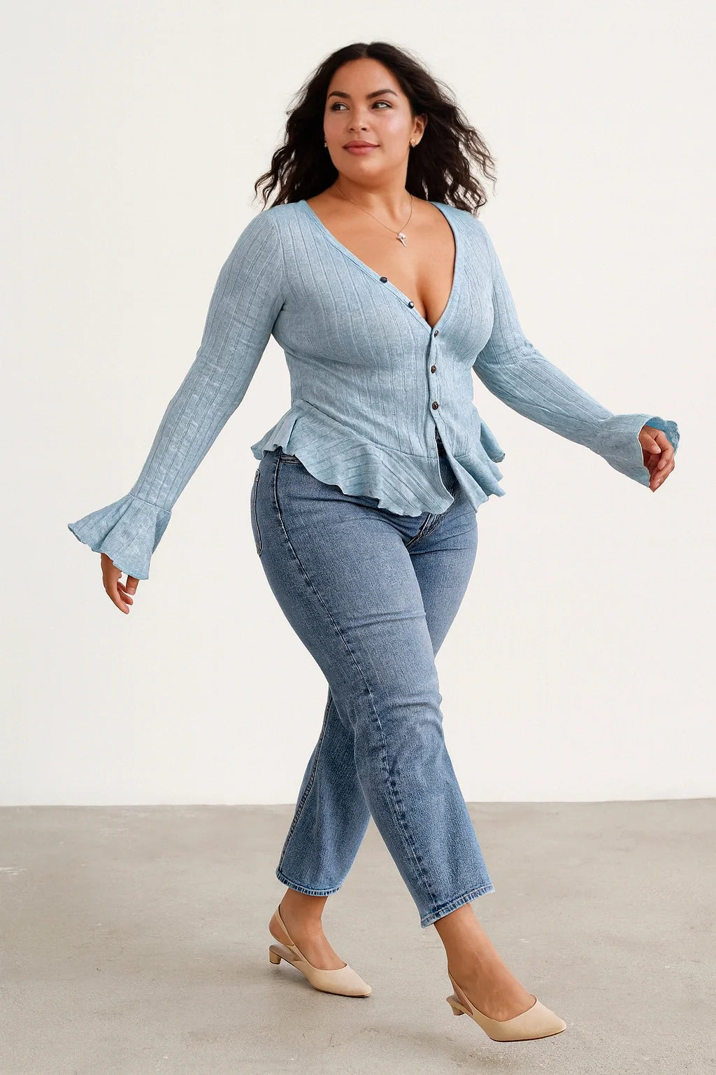 Women's Blue Cardigan — Nolya