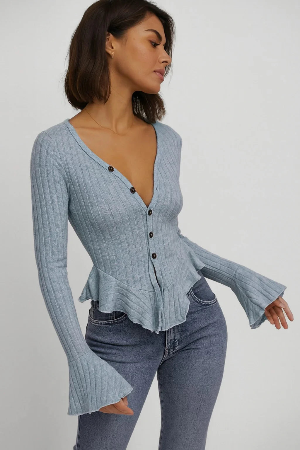 Women's Blue Cardigan — Nolya