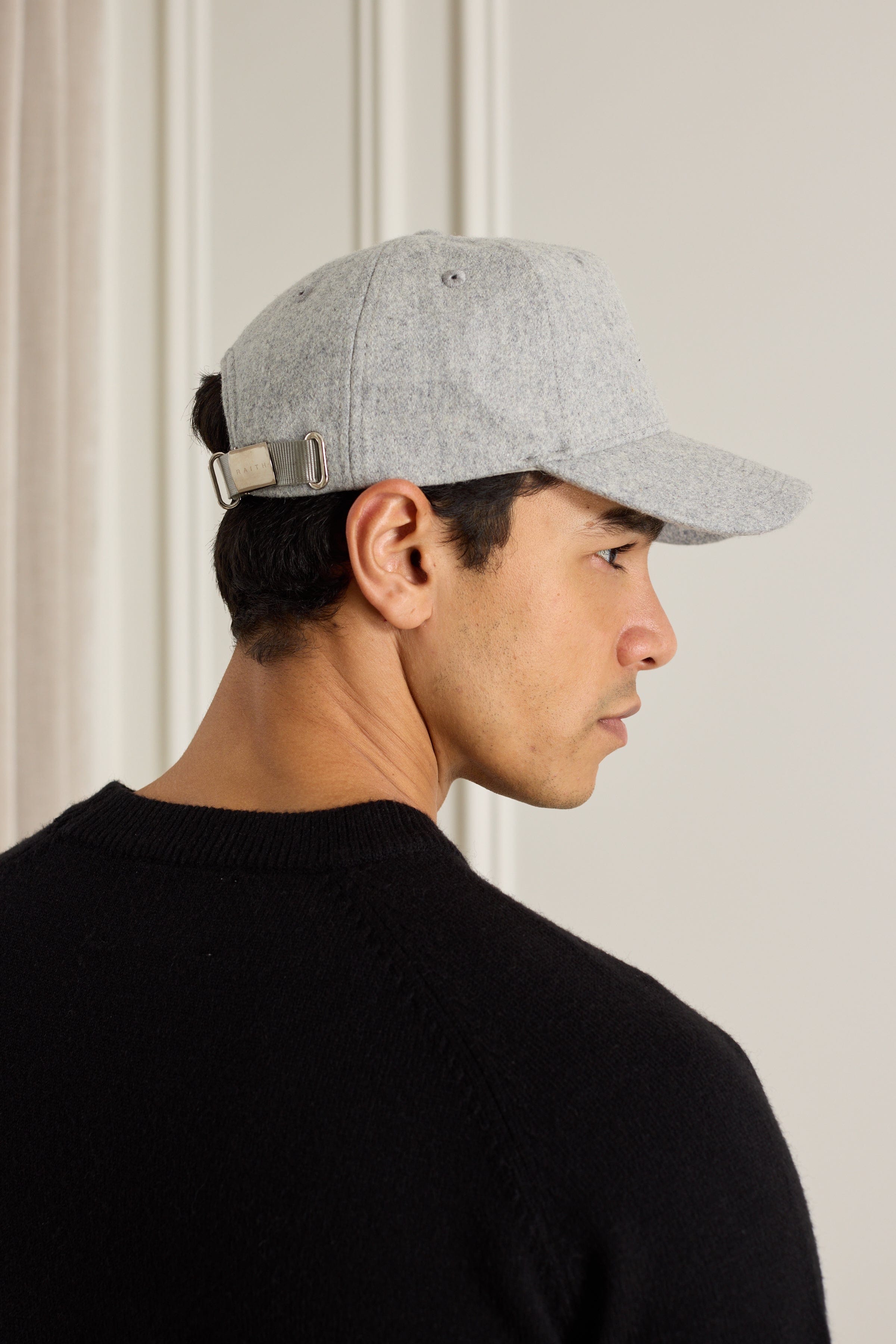 Premium Wool Blend Cap - Grey Marl