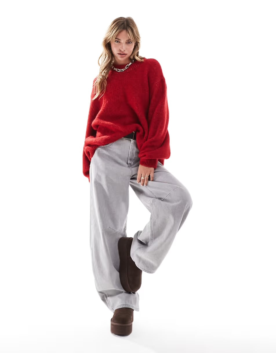 Women's Red Sweater — Crimson