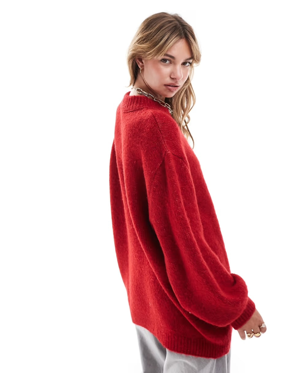 Women's Red Sweater — Crimson