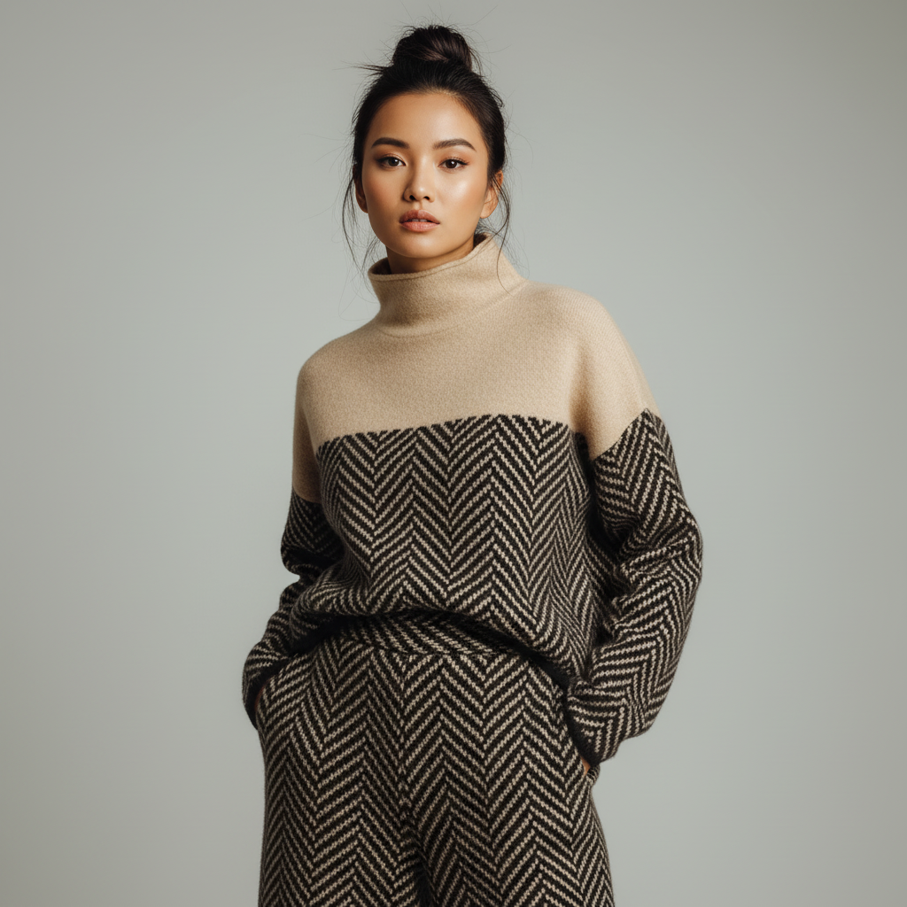 Turtleneck Knit Sweater