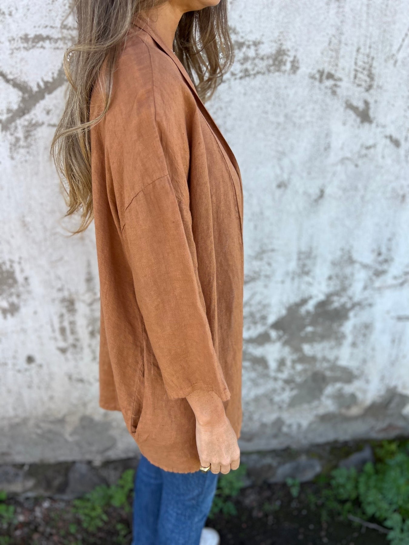 Ruffled Linen Vest