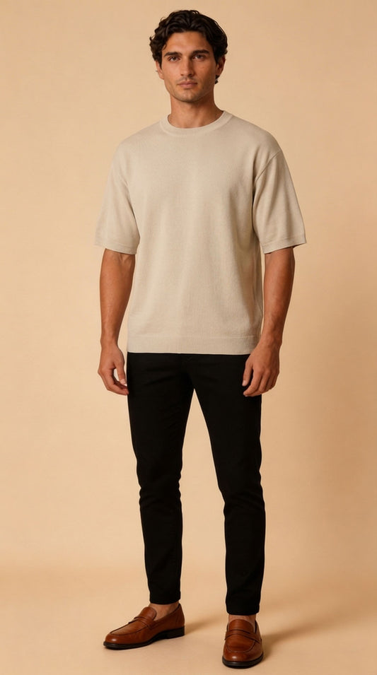 Men's Beige T-Shirt