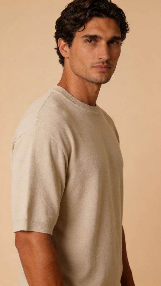 Men's Beige T-Shirt