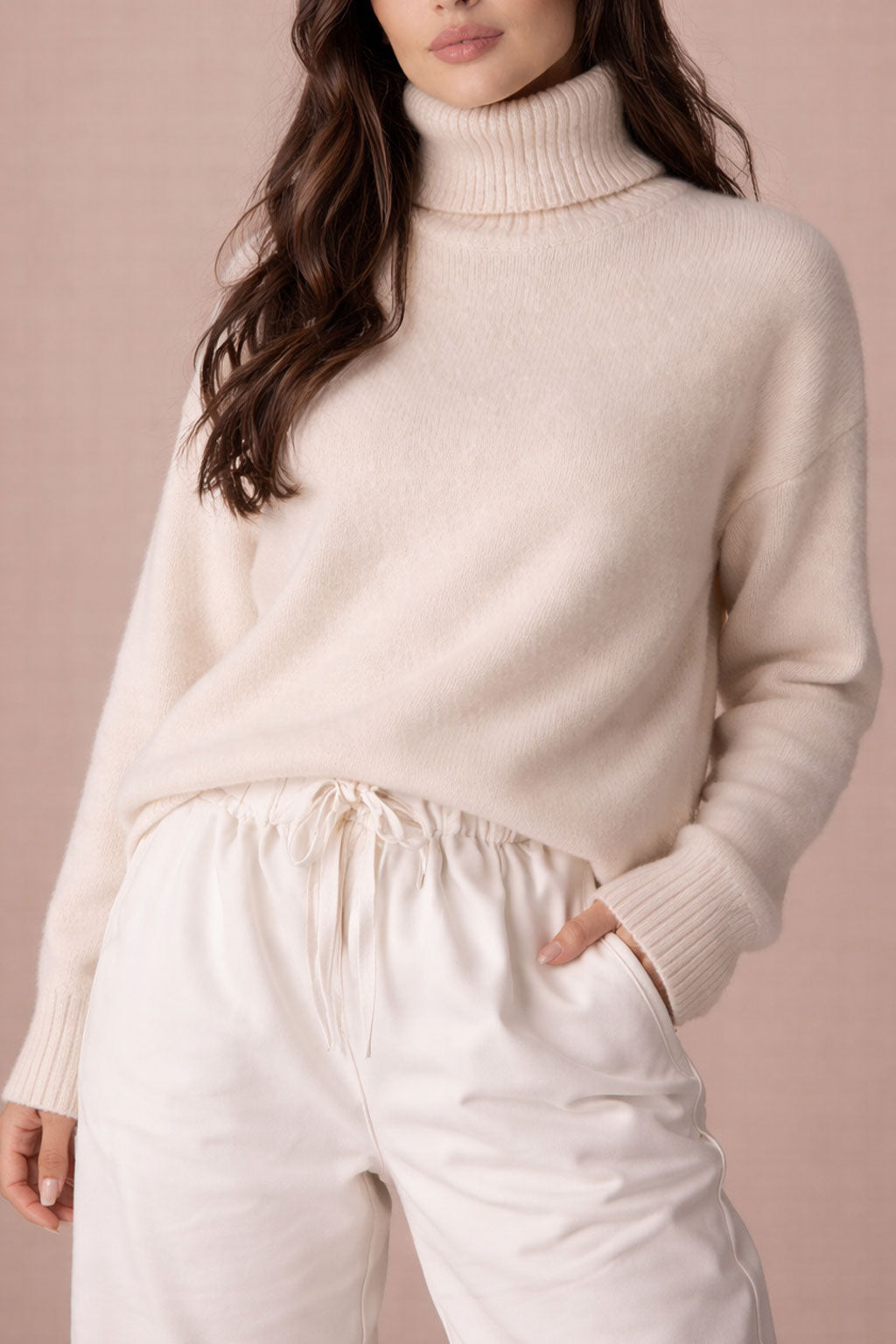 Isabella Cashmere Turtleneck Sweater - Luxe Knit