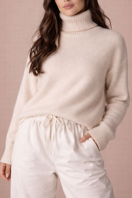 Isabella Cashmere Turtleneck Sweater - Luxe Knit