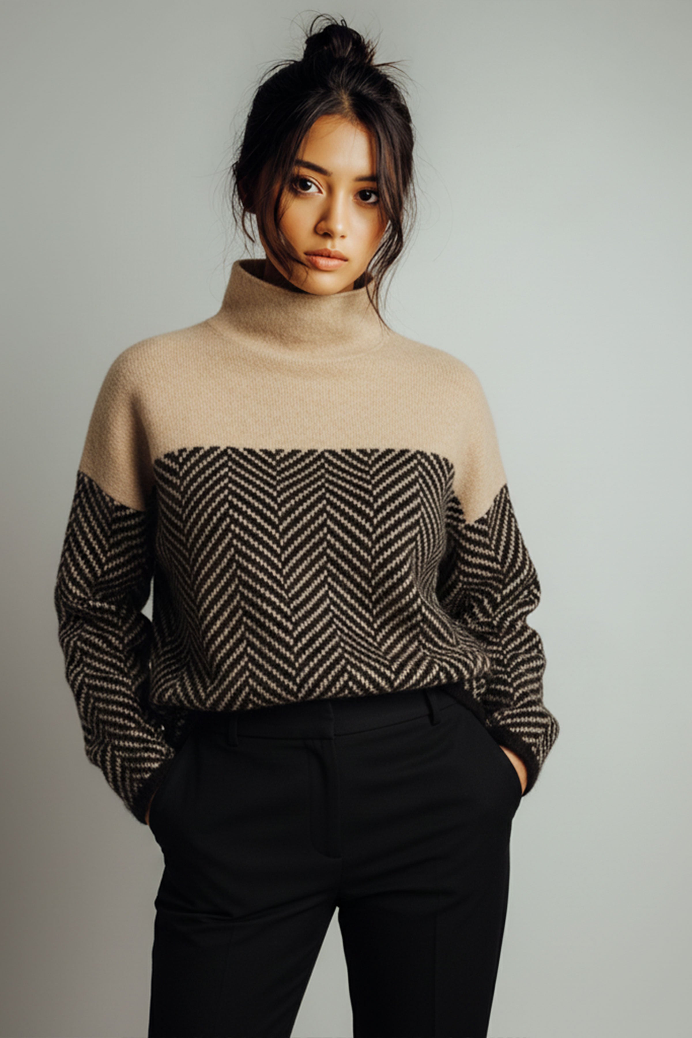 Leila Turtleneck Knit Sweater
