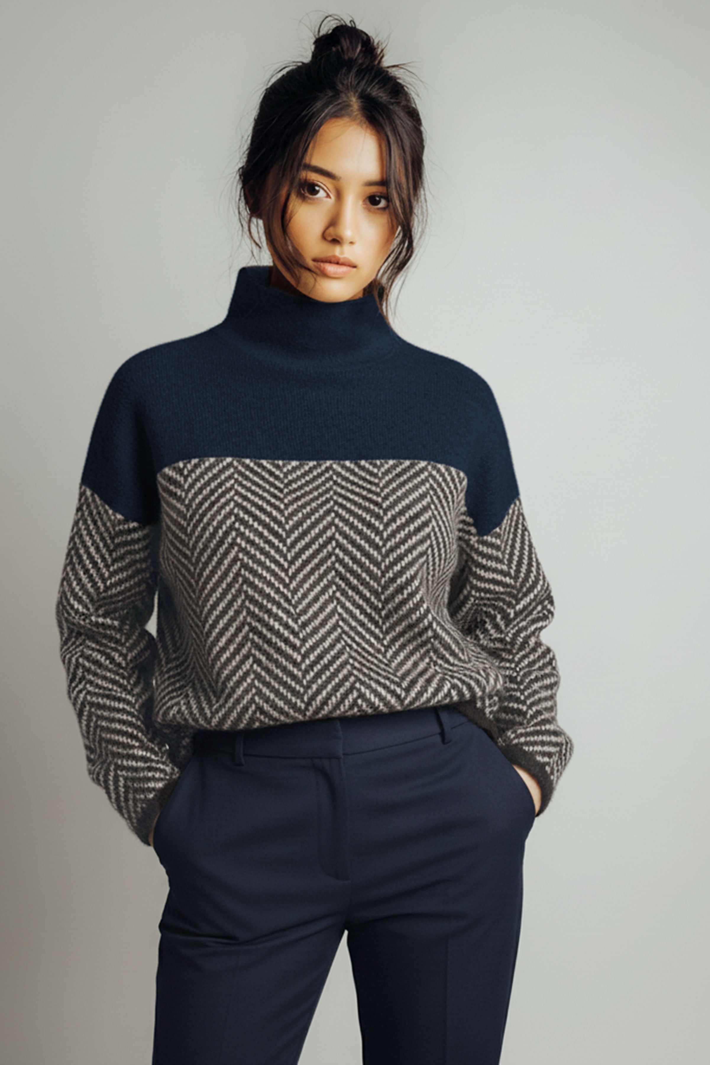 Leila Turtleneck Knit Sweater