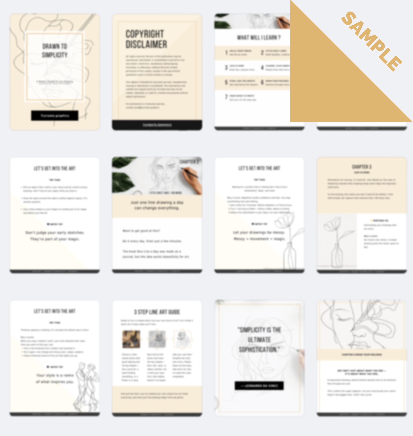 Drawn to Simplicity – Line Drawing eBook for Beginners & Creatives (PDF)