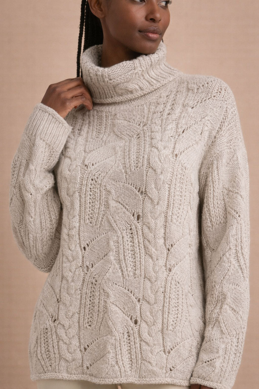 Margeaux Turtleneck Knit Sweater - Cozy Ribbed Knit