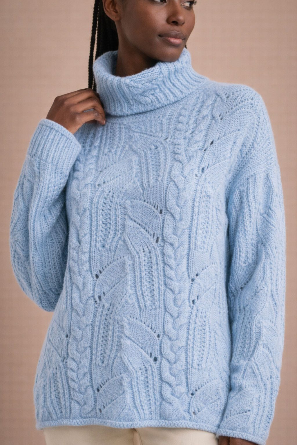 Margeaux Turtleneck Knit Sweater - Cozy Ribbed Knit