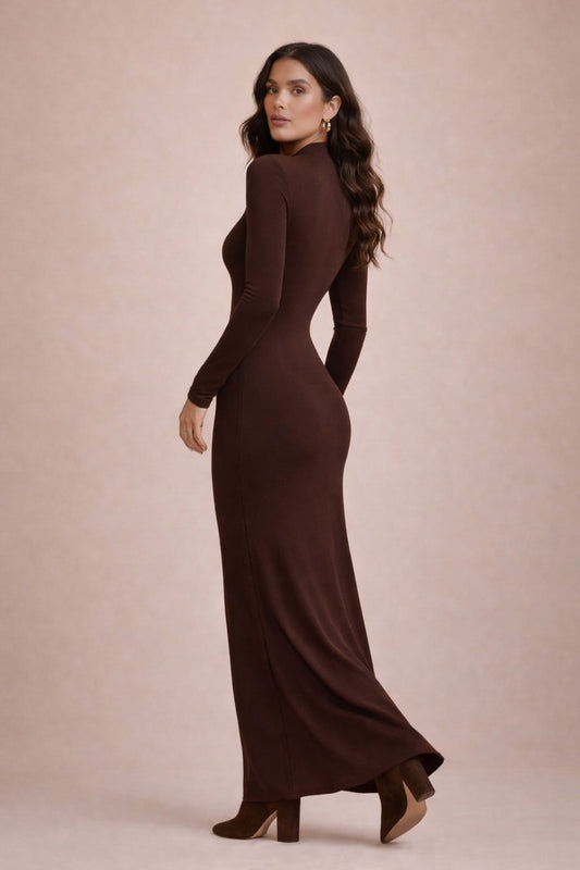 Luna Maxi Dress - Cacao Brown