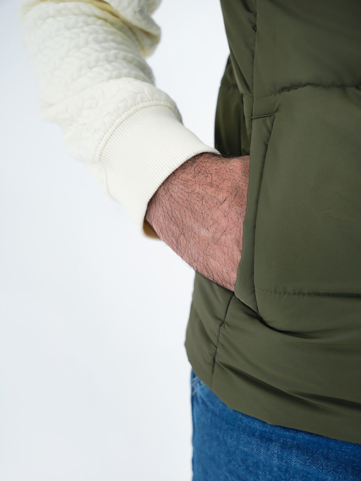 Men's Olive Puffer Jacket — Merope